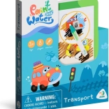 kouzelné malování vodou doprava – omalovánky 12 × 14 cm se štětcem, 8 listů