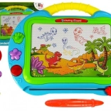 Velká tyrkysová magnetická kreslicí tabulka se razítky