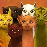 Puzzle kočičí tým 500 dílků