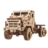 Dřevěné mechanické puzzle vojenský nákladní vůz