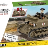 Tankový model TK-3 pro stavebnicový set, 323 dílků