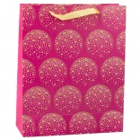 Elegantní dárková taška zlaté hvězdy růžová