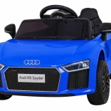 Elektrické autíčko AUDI R8 Spyder pro děti – modré s dálkovým ovládáním, EVA koly a MP3