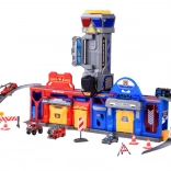 Mega Garáž 2v1 Policie a Hasiči s Výtahem