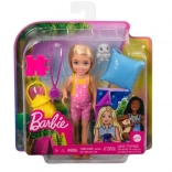 barbie chelsea kempingový set se spacákem