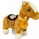 Interaktivní plyšový koník světlě hnědý s hudbou