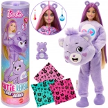 Barbie Cutie Reveal CARE BEARS – něžné srdce fialový medvídek