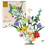 Konstrukční stavebnice – dekorativní kytice z květů, 836 dílků