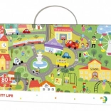 Puzzle Hledání předmětů – město, 80 dílků