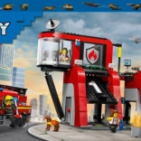 Lego City hasičská stanice s hasičským vozem