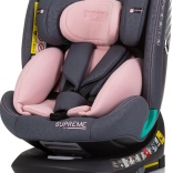 Autosedačka CHIPOLINO Supreme i-Size 40–150 cm s ISOFIX a otočnou základnou 360° – Flamingo