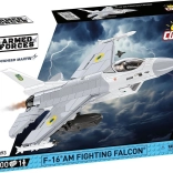 Stavebnice COBI F-16 AM Fighting Falcon – ukrajinské zbarvení, měřítko 1:48 (500 dílků)