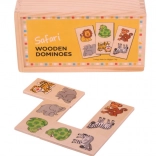 Bigjigs Toys Dřevěné domino Safari