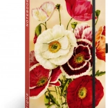 Poznámkový blok Notique Máky od Kateřiny Winterové, linkovaný 13 x 21 cm