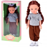 Lovely Girl panenka se šaténovými copánky ve sportovním oblečení 33 cm