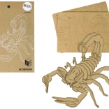 Dřevěné 3D puzzle škorpion – edukativní skládačka, 35 dílků