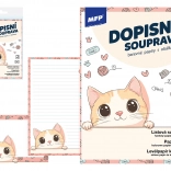 Dopisní papír barevný LUX s motivem Kočka