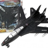 vojenský odrazový stíhací letoun se světly a zvuky – herní set s figurkami