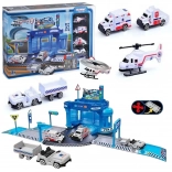 Woopie tematický set policejní stanice na letišti s auty a vrtulníkem, 37 dílů