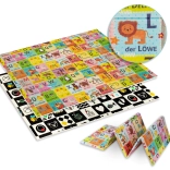 Humbi silná oboustranná pěnová podložka XPE 120 × 180 s německou abecedou