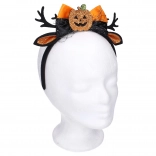 Karnevalová čelenka s ušima a ozdobou dýně