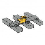 Žluté kolejové zarážky ROCO, sada 12 ks