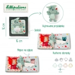 Textilní knížka s mini mazlíčkem puk, puk – dráček JOE od LILLIPUTIENS, 18 m+