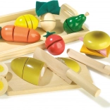 SMALL FOOT dřevěná snídaňová sada na krájení