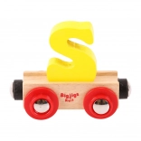 Bigjigs Rail dřevěný vagónek – písmeno S