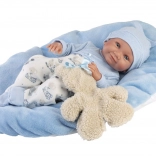 Realistická panenka miminko s celovinylovým tělem - chlapec 40 cm