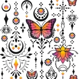 Nálepky nažehlovací s motivem motýlů