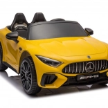 Dětské elektrické auto MERCEDES AMG SL63 – žluté, lakované
