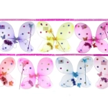 Motýlí křídla s kytičkami – sada s čelenkou a hůlkou