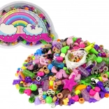 Sada barevných korálků pro výrobu bižuterie DIY