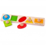 Dřevěné vkládací puzzle tvary Bigjigs Baby