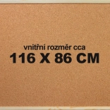 korková podložka na puzzle 116 × 86 cm s dřevěným rámem