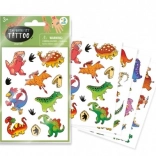 Dočasné tetování Dinosauři, 4 listy