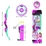 Růžová lukostřelecká sada pro děti s příslušenstvím