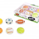 Mazací guma se sportovním motivem