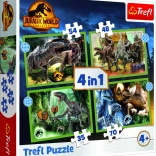 Puzzle 4v1 nebezpeční dinosauři Jurassic World