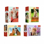 Minipuzzle 54 dílků s mláďaty