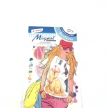 magnetické oblékání panenky – kreativní set s magnetky a samolepkami