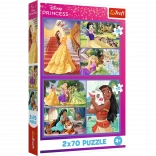 Puzzle 2x70 Disney Princezny Bajkové Dny