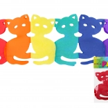 Girlanda barevná 3 m - Kočka