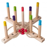 Dřevěná hra s házením kroužků WOODY
