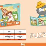 Magnetické puzzle Farma + knížka