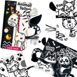 woopie baby kontrastní smyslová látková knížka pro miminka