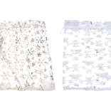 Sáček z organzy s vánočními vločkami 20x30 cm