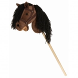 Koník na tyči Hobby Horse hnědý s opraťmi 80cm