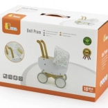 Dřevěný kočárek pro panenky s gondolou Viga